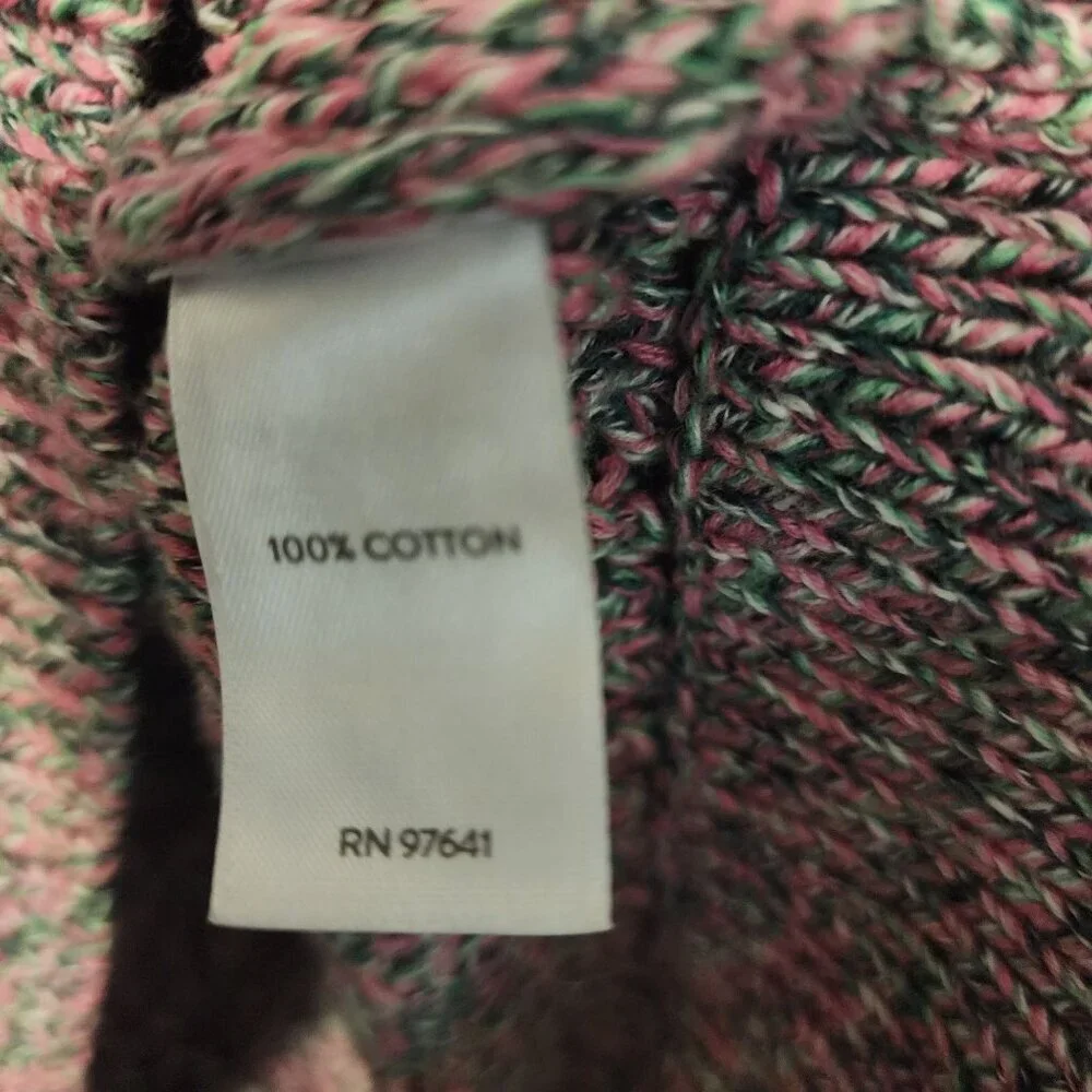 J.Jill button front cardigan sz S women Boho Marled Open Knit